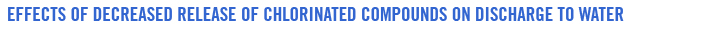 Effects of decreased release of chlorinated compounds on discharge to water